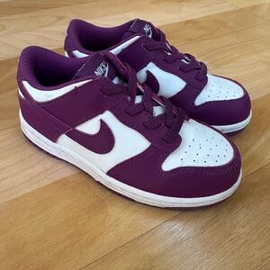 Nike Dunk Lows in Purple and White